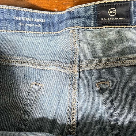 AG Adriano Goldschmied, “The Stevie Ankle” Slim Straight Denim Jeans Size 31 R - Picture 6 of 12